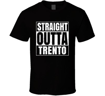 Straight Outta Trento Italy Compton Parody Grunge City T Shirt