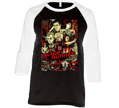 Blade Runner Movie Raglan 3/4 Sleeve Shirt
