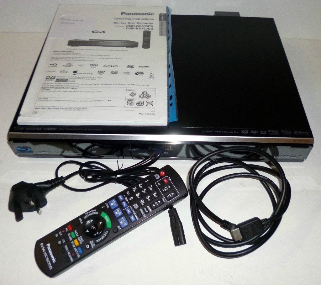 Panasonic Multi Region DMRBS750 Twin Freesat HD 250GB DVD HDD BluRay