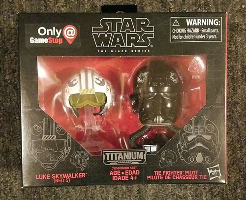 Star Wars Black Series Titanium Helmets Luke Skywalker Red 5 Tie Fighter Pilot