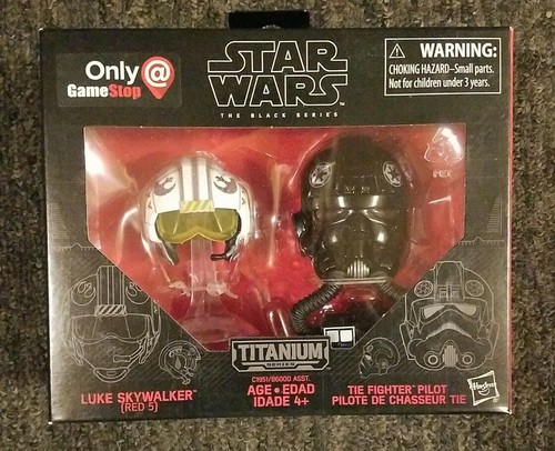 Star Wars Black Series Titanium Helmets Luke Skywalker Red 5  Tie Fighter Pilot