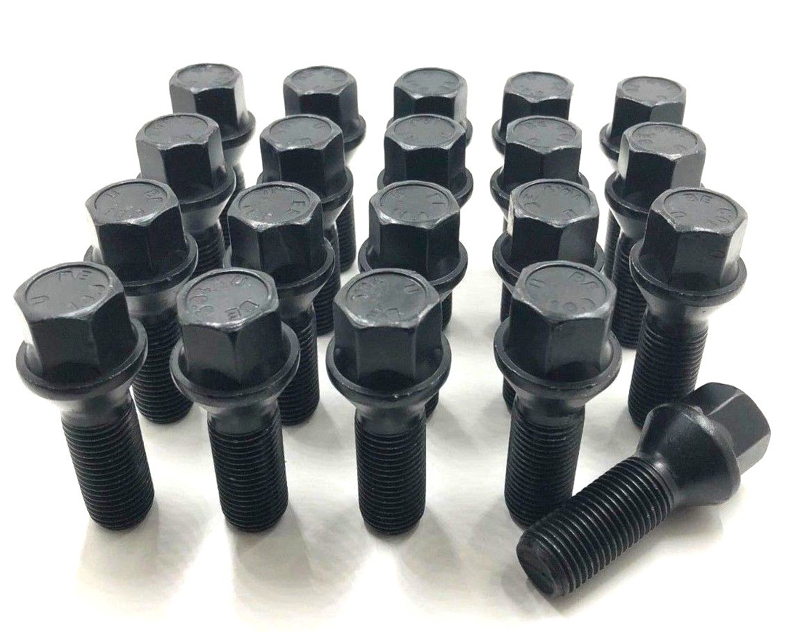 20 X ALLOY WHEEL BOLTS BLACK VW TRANSPORTER T5 / T6 M14 X 1.5 NUTS LUG STUD [8] eBay