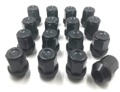 16 x ALLOY WHEEL NUTS BLACK FOR DAIHATSU M12 X 1.5 19MM HEX  BOLTS LUGS STUDS[3]