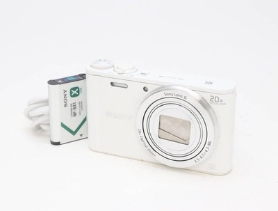 Sony Cyber Shot DSC-WX350 White Digital Camera 18.2MP 20x Zoom