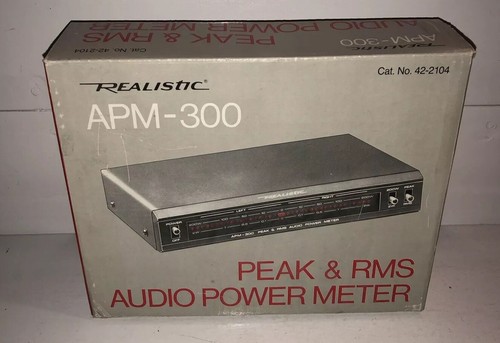 Brand NEW VTG Realistic APM-300 Peak & RMS Audio Power Meter + Manual 42-2104