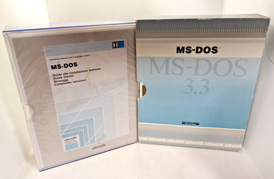 OLIVETTI MS-DOS 3.3 Manuali e floppy set completo vintage retropc