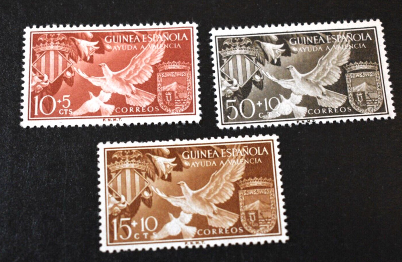 1958 Spanish Guinea Stamps - SW# 438-440 - Valencia - MNH
