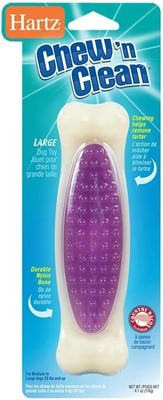 Hartz Chew 'n Clean Bacon-Scented Large Dog green, orange, pink, purple 