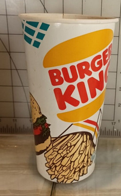 Vintage 90s BK Burger King Always Coca Cola Paper cup 7'' PROP Stranger Things