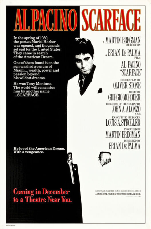 CLASSIC GANGSTER MOVIES - (SCARFACE, GOODFELLAS & THE GODFATHER) POSTER SET