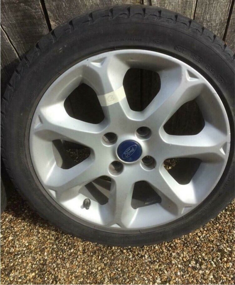 16" FORD FIESTA MK 7/8 7 SPOKE 4 STUD ALLOY WHEEL & 195/45 R16 TYRE 4mm