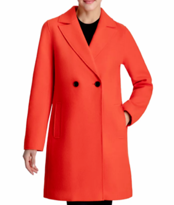 Bcbg red hot sale wool coat