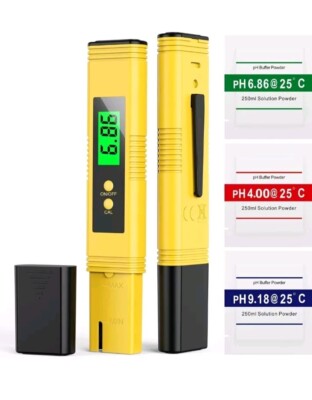 PH Meter for Water Hydroponics Digital PH Tester Pen 0.01Hi-Accuracy Pocket Size