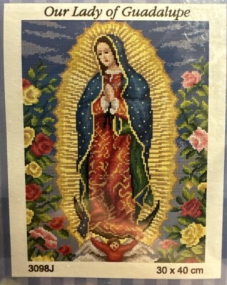 Printed needlepoint Tapestry Gobelin 30x40 cm Our Lady Of Guadalupe Orchidea