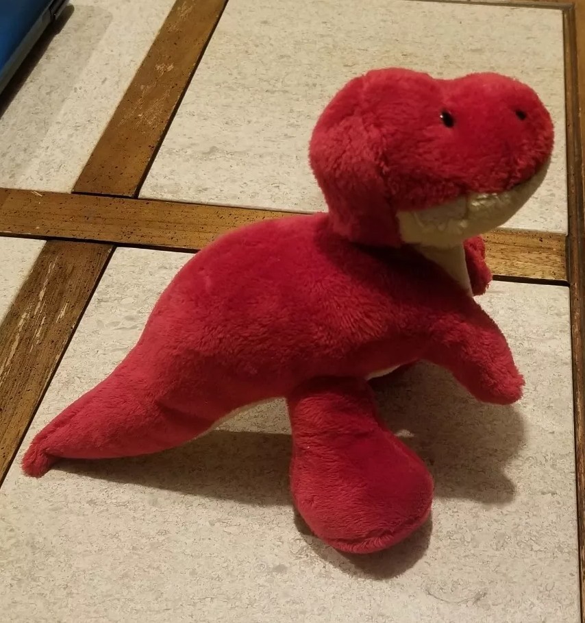 Wild Republic Red Tyrannosaurus Rex Plush finger puppet