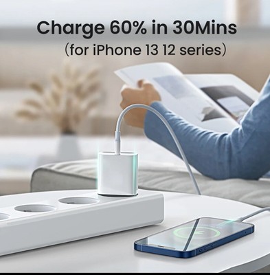 PD 20W Charger Fast Charging USB Type C for iPhone, Samsung Including Cable