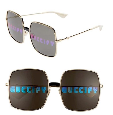 GUCCI GUCCI GG0414S-002-60 GOLD SUNGLASSES