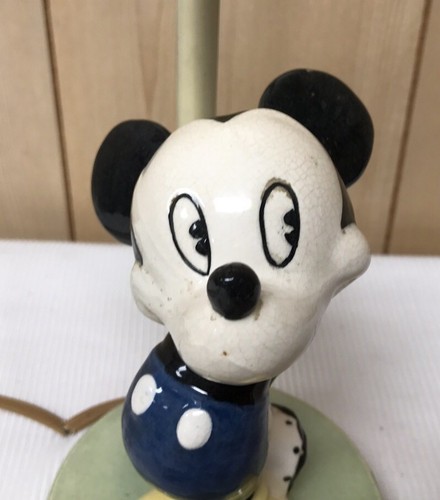 Vtg 1940s Disney MICKEY MOUSE American Pottery RAILLEY Table Lamp w LABEL