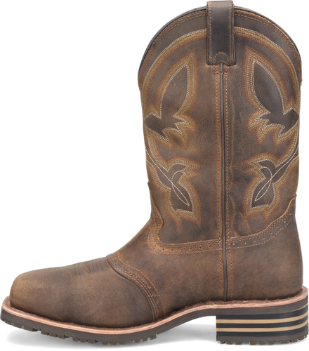 Pre-owned Double-h Boots Men's 11” Jeyden Composite Toe Waterproof Ice™ Roper Work Boot Ta In Brown