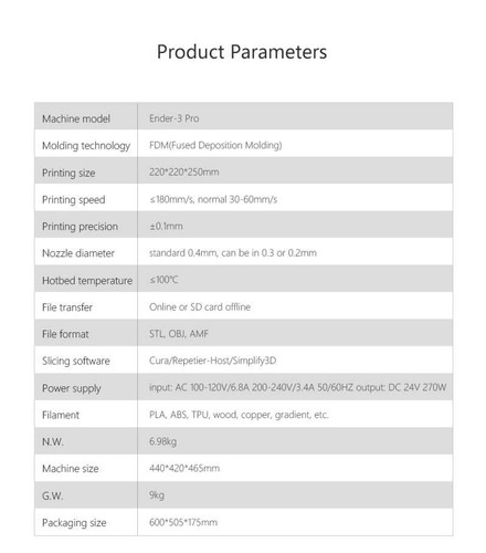 Creality Ender 3 3D Printer Fully Open Source with Resume Printing Function DIY 