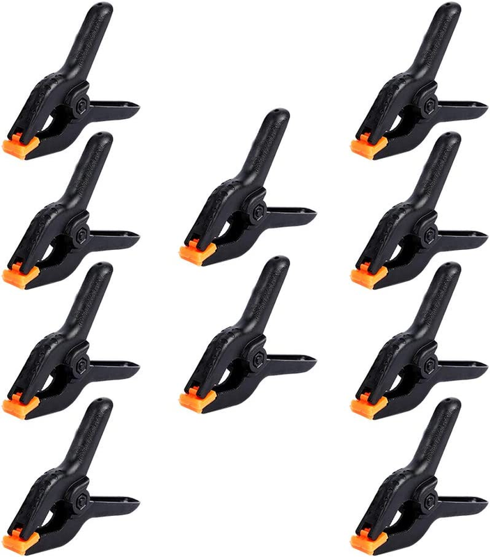 10 Packs of 3.5 Inch Professional Plastic Small Spring Clamps Heavy Duty for Crafts and Backdrop Clips Clamps for Backdrop Stand,Photography, Home Improvement and so On
