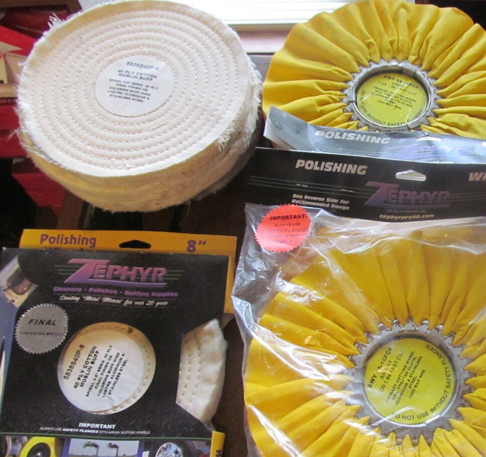 Zephyr YELLOW 10FC4~RED 58-8CD~PURPLE 58-8VP~.YELLOW 58-10MT~MUSLIN 40 PLY LOT