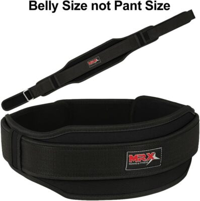 MRX Weight Lifting Belt with Double Back Support Gym Training 5'' Wide Belts