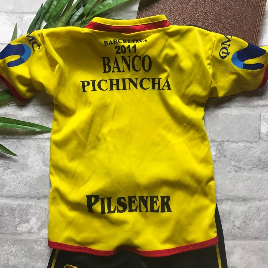 Barcelona Sporting Club Marathon 2011 Pilsener Kids Soccer Jersey Futbol Outfit