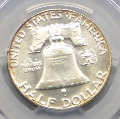 1954 PCGS PR 65 Silver Franklin Half Dollar, PR 65 Silver .50 Cent Coin
