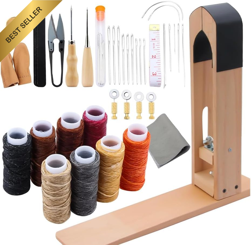 Leather Stitching Clamp, Leather Sewing Tool Kit, Adjustable Stitching Clamp & D