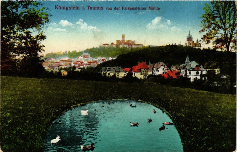 Cpa Ak Konigstein- Von Der Falkensteiner Muhle Germany (949156)