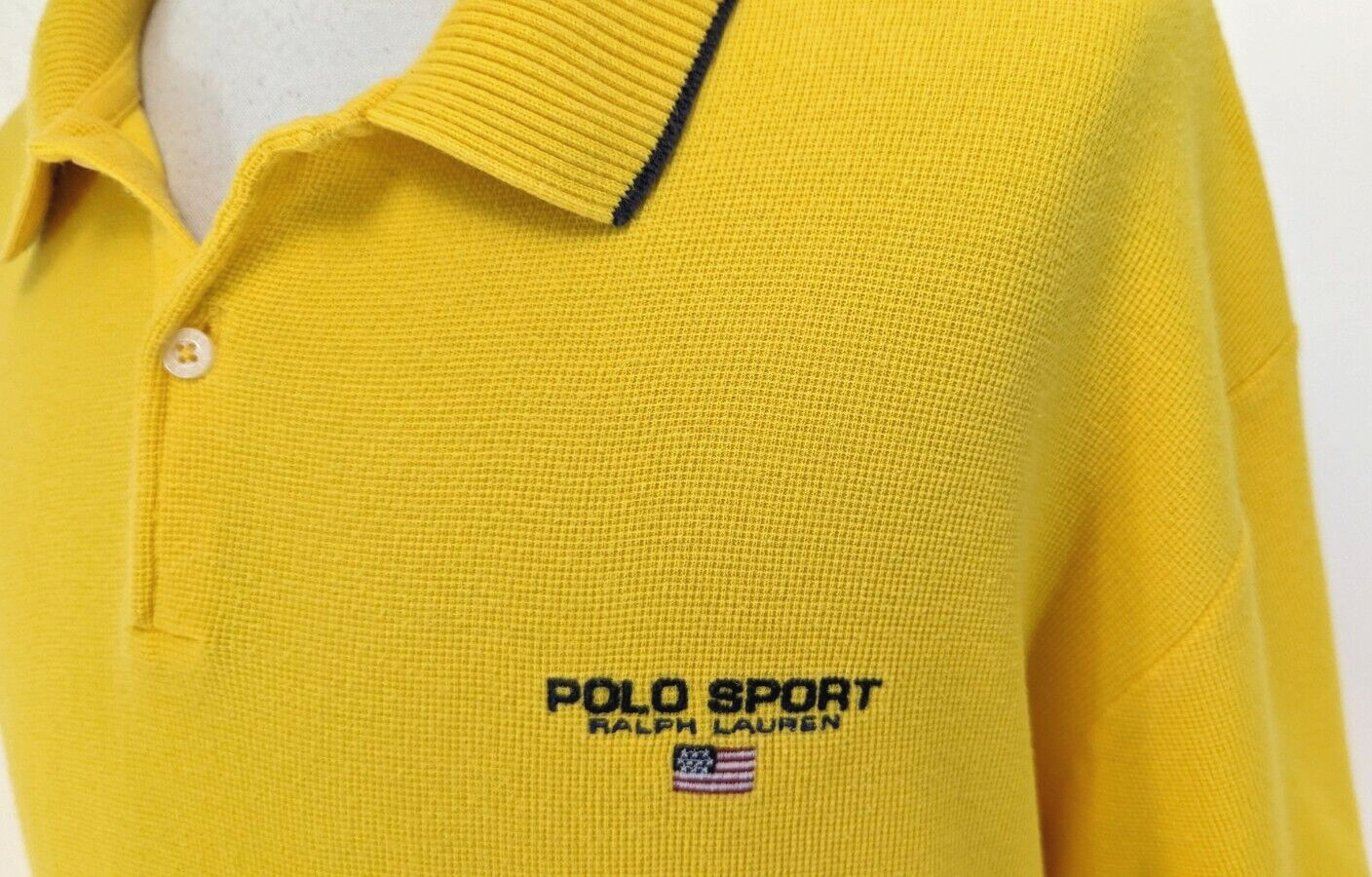POLO　SPORTS　RALPH　LAUREN Vtg POLO SPORT Ralph Lauren Men's Polo Shirt Yellow