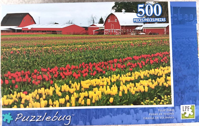 NEW Tulip Farm 500 Piece Jigsaw Puzzle Puzzlebug by LPF