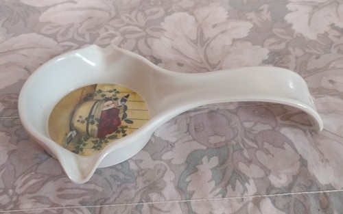 Vtg Range Kleen Melamine 3 in 1 Spoon Rest/ Apple Basket Design