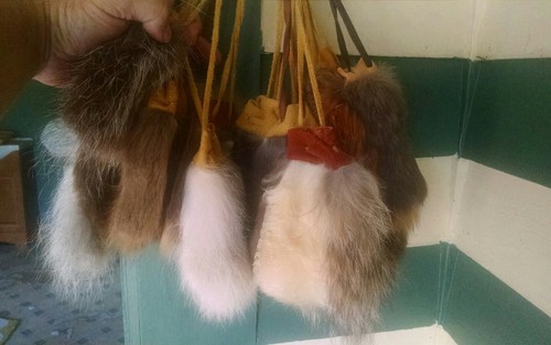 15 Real Fur Bags Rabbit Fox Beaver Coyote Black Powder Rendezvous