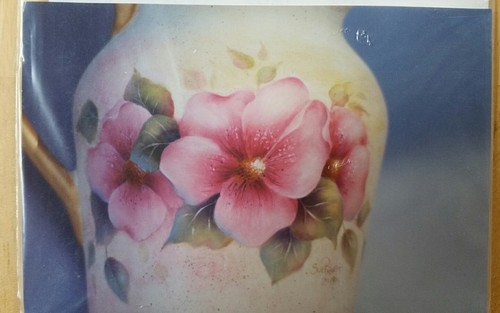 SUE PRUETT 1994 PINK BLOSSOM CROCK BALANCE ACRYLIC PAINTING PATTERN PACK #21