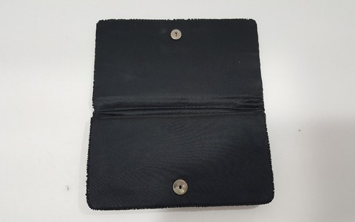 Vintage Hand Beaded Black Loewe 1846 Clutch Bag