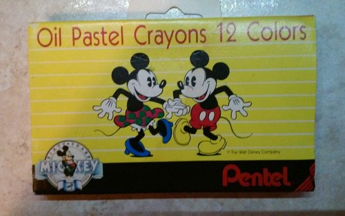Vintage Pentel Disney Oil Pastel Crayons, 12 Colors