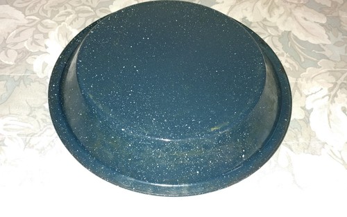 Vtg Graniteware Blue Pie Pan / 10
