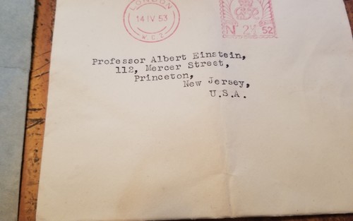 Albert Einstein mail envelopes + more opened owned by THE Ablert Einstein RARE
