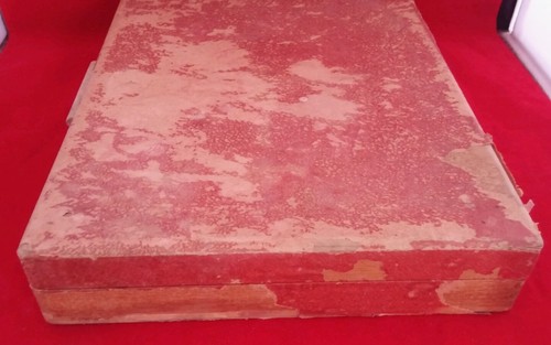 Wooden Silverware Flatware Storage Chest Box Red Felt Interior 13 X 10 X 2