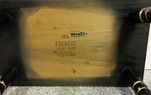 Folk Art 1976 Footstool by Ebersol Chair Shop Intercourse, Pa. Nice