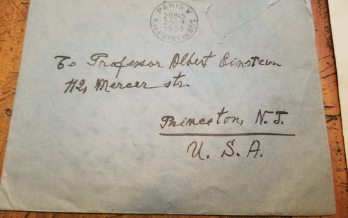 Albert Einstein mail envelopes + more opened owned by THE Ablert Einstein RARE