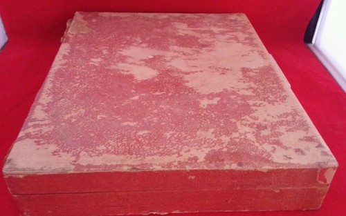 Wooden Silverware Flatware Storage Chest Box Red Felt Interior 13 X 10 X 2