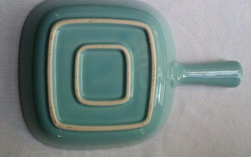 Cronin Blue Tulip oven bake made in the USA pottery