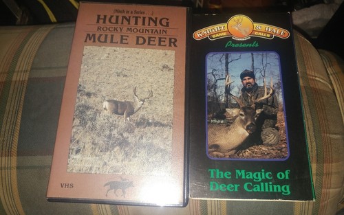 6 VHS DVD LOT Deer Calling mule Bowhunting realtree lohman monster bucks Free SH