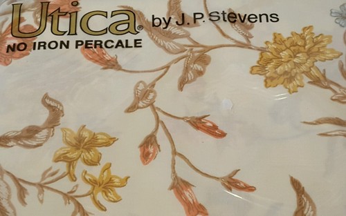 vintage utica no iron percale floral marthas flowers twin flat sheet 2 pillow