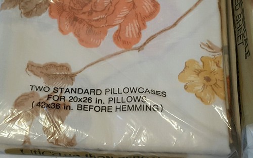 vintage utica no iron percale floral marthas flowers twin flat sheet 2 pillow