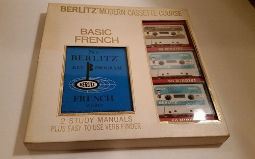 Comprehensive French Suitecase Cassette Tape Vintage Berlitz French Course