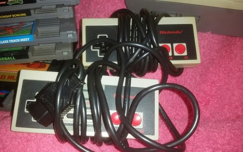original nintendo system, 2 controllers & 10 games bundle
